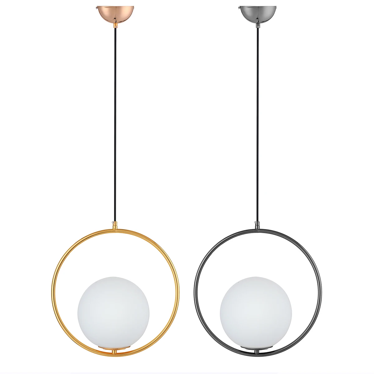 

220v Modern Globe pendant lamp Pendant Lights Restaurant Kitchen Dining room Glass Ball Lamp lamparas luminaire Gold Black