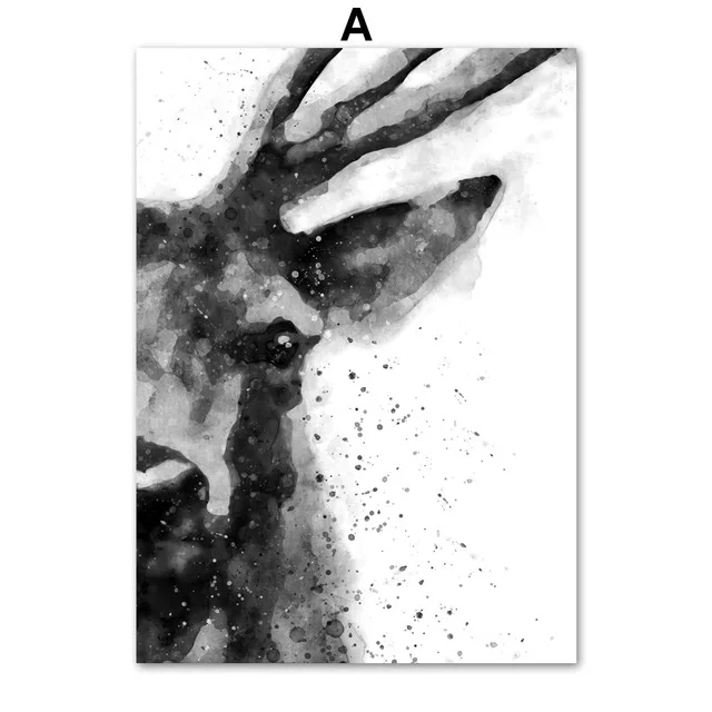 Bear-Wolf-Deer-Panda-Tiger-Raccoon-Animal-Posrer-Wall-Art-Canvas-Painting-Nordic-Wall-Picture-For