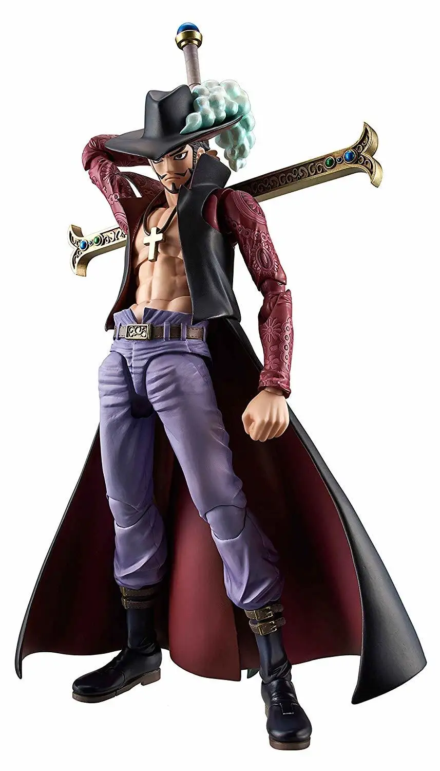 

Original Megahouse One Piece Dracule Mihawk Variable Action Hero PVC action Figure model figurine dolls figura