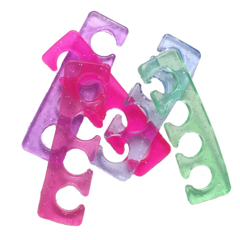 2 Pcs/lot Soft Silicone Toe / Finger Separating Gel Flexible Finger Spacer Silicone Soft Form For Pedicure 3D Nail Manicure Tool toe separators toe spreader finger toe separator