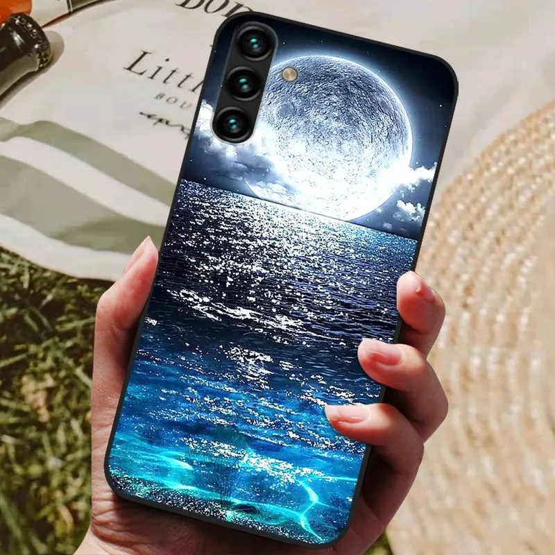 Silicone Back Cover Phone Case with Soft Bumper in Black