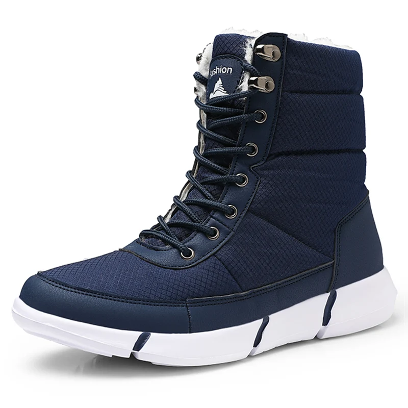 Tanie Męskie buty 2019 zimowe buty męskie wodoodporne śniegowe buty z ciepłym pluszem zimowe obuwie męskie kobiety Casual Boot Sneakers Unisex