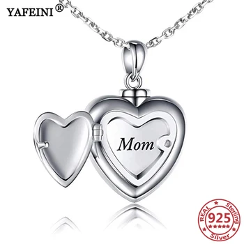شراءYAFEINI 925 فضة القلب جرة القلائد ل رماد أمي تذكارية جرة قلادة الرماد النعش حامل دلاية قلادة
