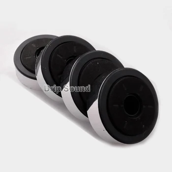 

4pcs Silver Audio Speaker Spike Foot Stereo Woofer Amplifier Shockproof Base Pad 47x14mm
