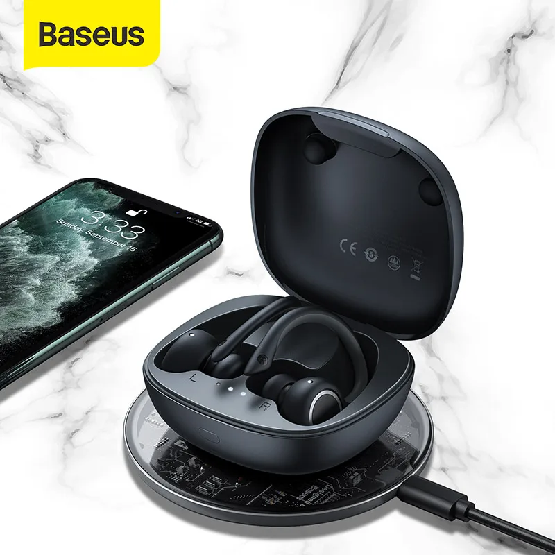 Беспроводные Bluetooth-наушники Baseus W17 с поддержкой беспроводных зарядных устройств