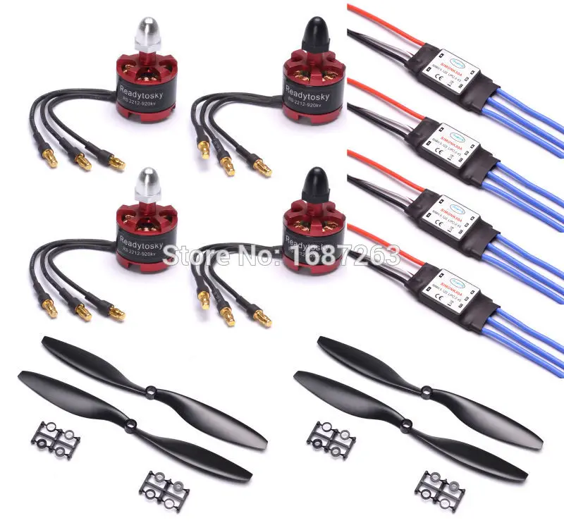 30A Simonk ESC + 4X2212 920KV внешний бесщеточный мотор CW CCW 1045 Пропеллер для S500 S550 X500 X525 Multirotor |