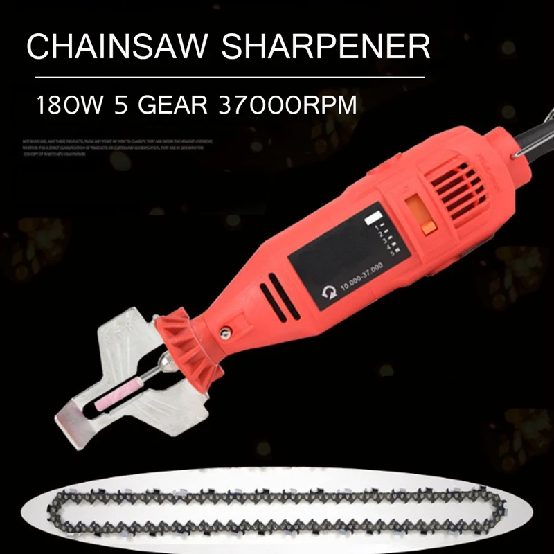 180W 5 Speed 37000rpm Power Grinder Sharpening Handheld Chain Machine Electric Mini Saw Grind Sharp