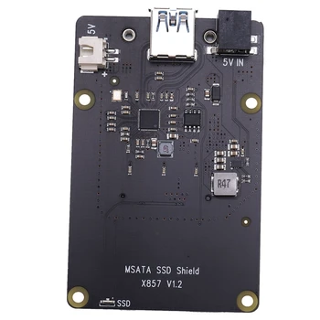 

MSATA SSD Storage Expansion Board X857 USB3.1 Shield for Raspberry Pi 4B