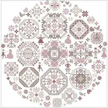 

Quaker Jigsaw Pink Rose Garden Counted Cross Stitch 11CT 14CT 18CT DIY Chinese Cross Stitch Kit Embroidery Needlework Sets