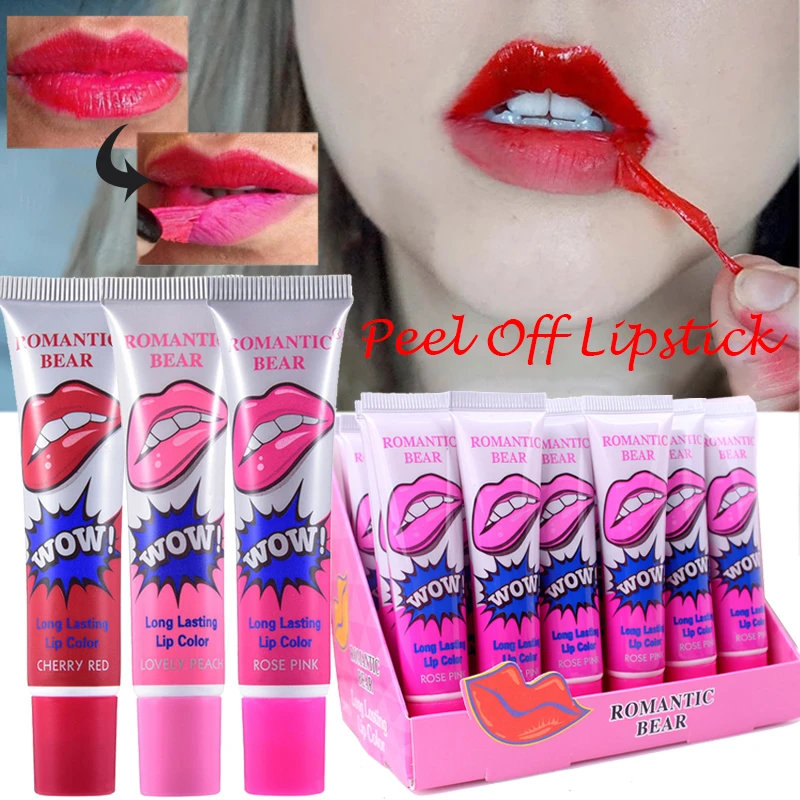 6 Colors Amazing Peel Off Liquid Lipstick Waterproof Long Lasting Lip
