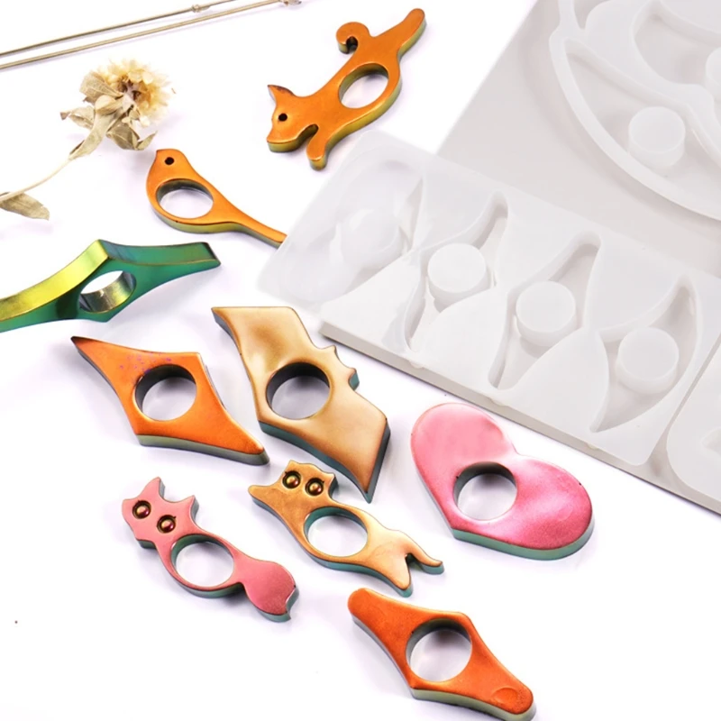 Silicone Mold Book Page Holder Crystal Epoxy Resin Mold Handmade Thumb Bookmark DIY Crafts Reading Accessories Tool