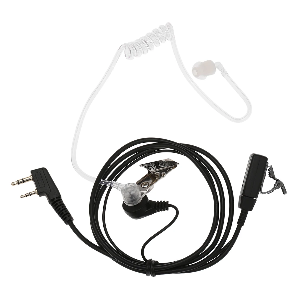 

Walkie Talkie Headphone 2 Pin Covert Acoustic Tube Earpiece Headset w/ Mic PTT for Motorola Two Way Radio Walkie Talkie K/M Plug