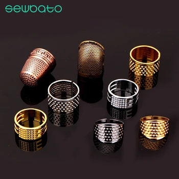 

SEWBATO 1PCS Retro Finger Protector Thimble Ring Handworking Needle Thimble Needles Craft Household DIY Sewing Tools Accessories