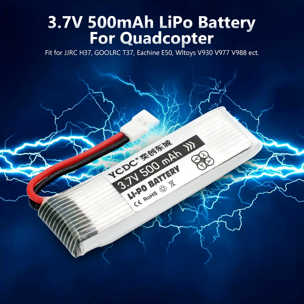 3,7 V 500mAH Lipo аккумулятор pro и зарядное устройство для JJRC H37 GOOLRC T37 Eachine E50 Wltoys V930 V977 V988 камера дроны батарея