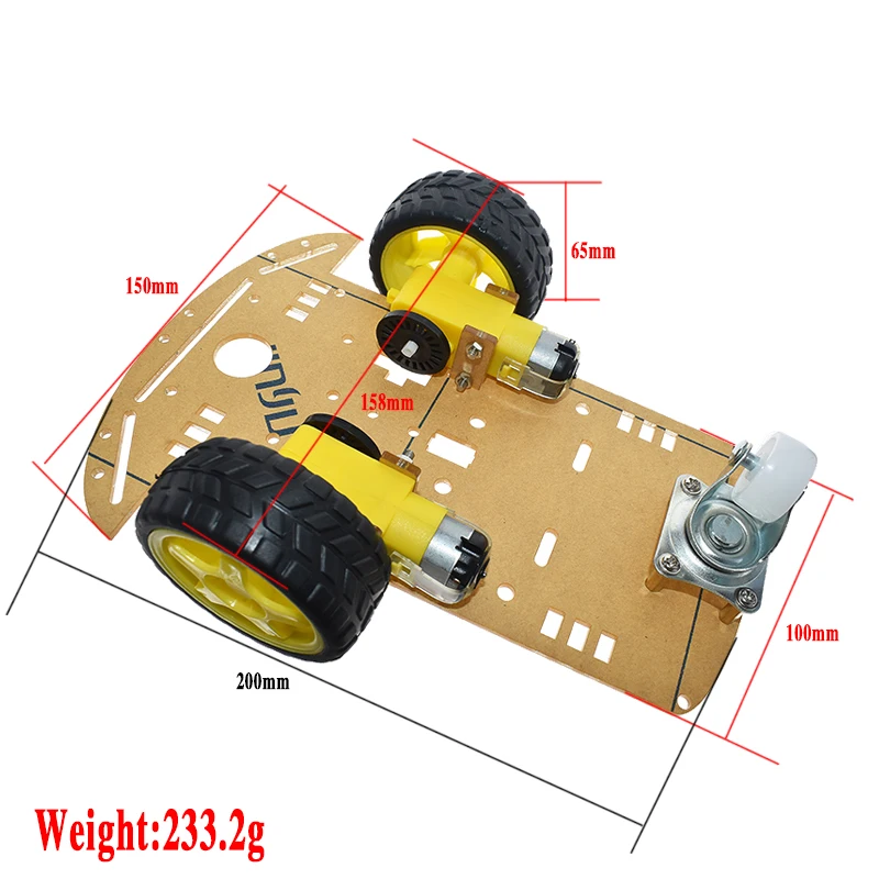 inteligente carro chassis kit velocidade caixa bateria