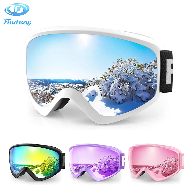 Snowboard Glasses Ski-Goggles Otg-Design Uv400-Protection Winter Anti-Fog Boys Findway
