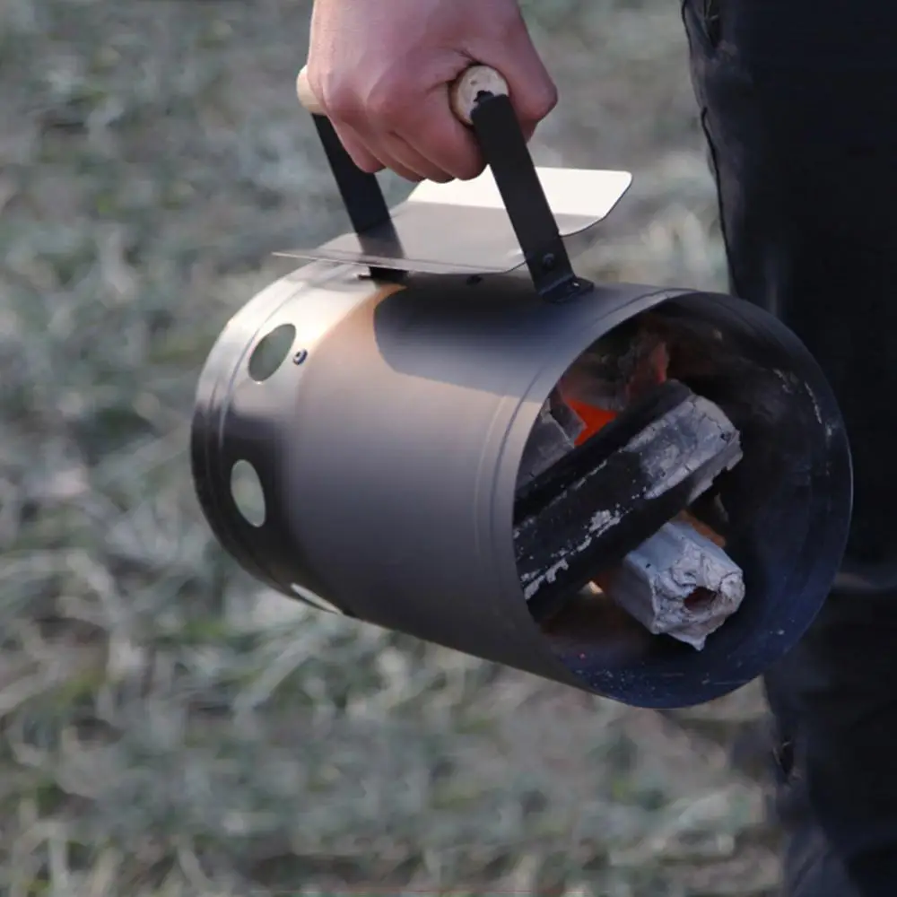 Fast Charcoal Ignition Barrel Carbon Stove for Outdoor Barbecue