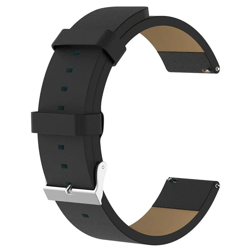 Для Fitbit Versa 2 роскошный кожаный ремешок сменные часы ремешок на запястье умные часы долговечные аксессуары#910 - Color: BK