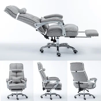 

Gamer Chair Recliner Lifting Chair with Footers Sythetic Leather Movable Computer Chair Office Recliner Chair Gaming Desk Chair