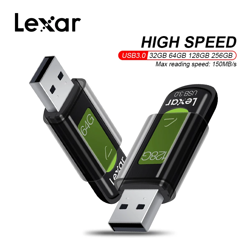 Lexar S57 USB флэш-накопитель 128 ГБ 256 ГБ макс Reaing Скорость 150 МБ/с. JUMPDRIVE 32 Гб 64 Гб флэш-накопитель Mini U диск USB 3,0 флеш-накопитель