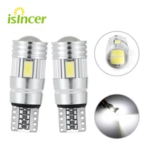 2x carro 5w5 lâmpada led t10 w5w conduziu a luz de sinal canbus 12v 6000k auto claerance cunha lateral reverso lâmpadas 5630 6smd azul nenhum erro