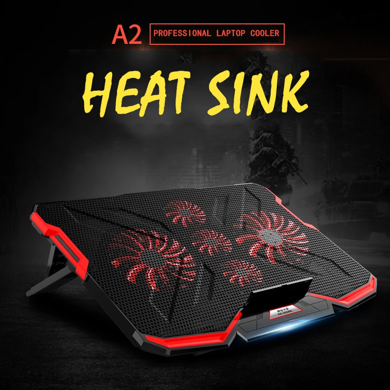 ICE COOREL 17 inch Gaming Laptop Cooler Five Fan Two USB Port 3200RPM