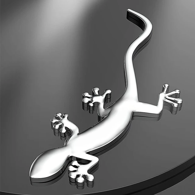 Clay Geckoaudi Q5 A4 A6 3d Metal Gecko Emblem - Chrome Car