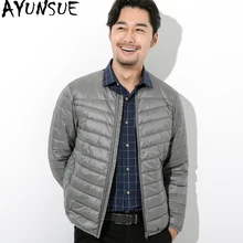 AYUNSUE, ультра тонкий пуховик для мужчин, Осень-зима, утиный пух, пальто для мужчин, короткий пуховик, мужские куртки, Doudoune Homme, KJ3833