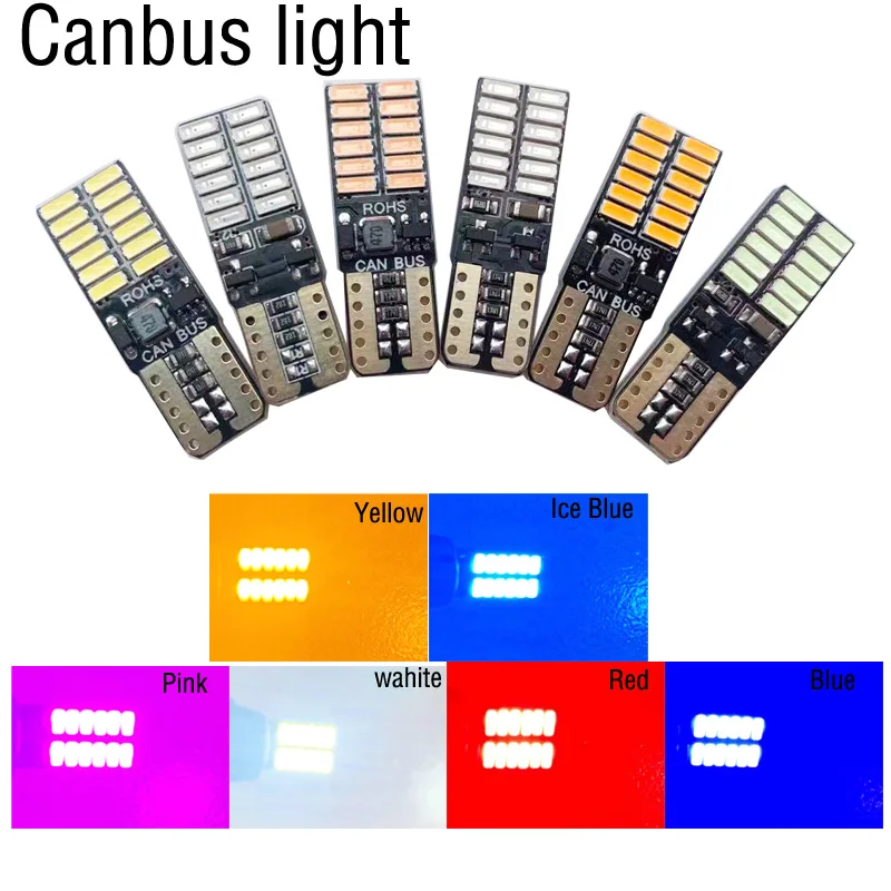 2 шт. T10 Светодиодный лампочки Canbus 5W5 автомобиля W5W светодиодный сигнальный