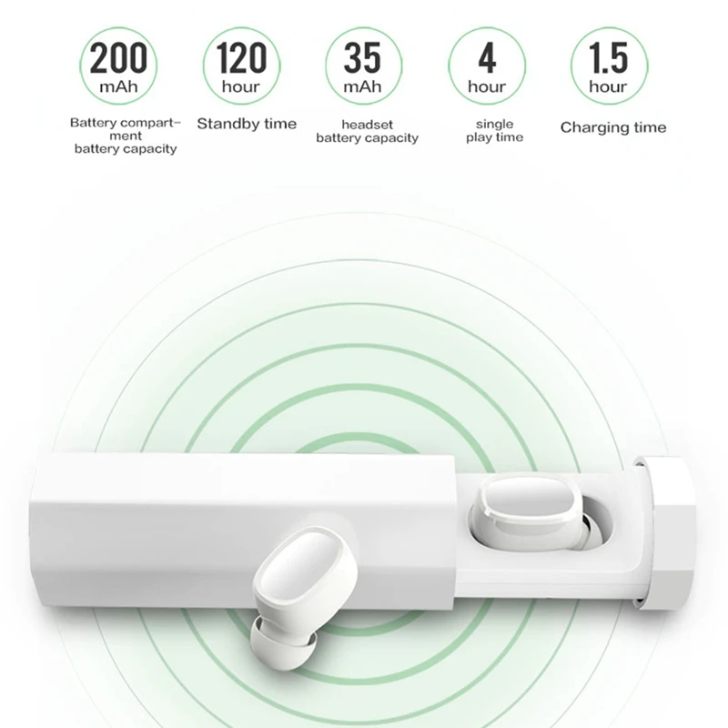 Wireless Bluetooth Earphone5 0 A7 Tws Wireless Headset with Charging Box Sports Earphone Led Power Display