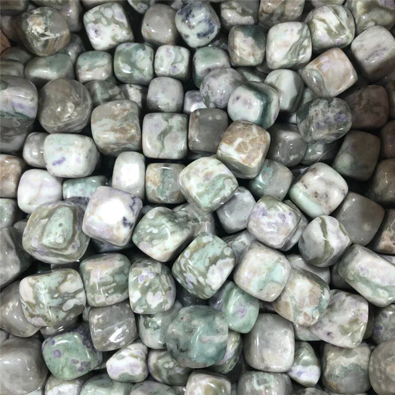 100g Natural Green Emerald Auspicious Jade Crystal Tumbled Polished Stones Decor Natural Stones and Minerals 4