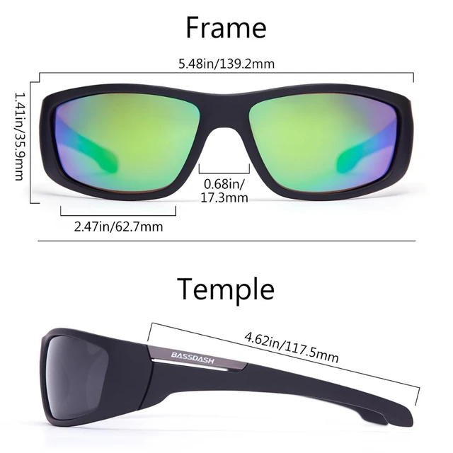 Bassdash V02 Polarized Uv Protection Sunglasses For Fishing