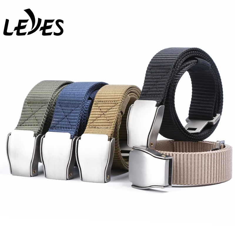 

Fashion casual men's belt snake head smooth buckle canvas belt luxury designer jeans ladies belt nylon high quality