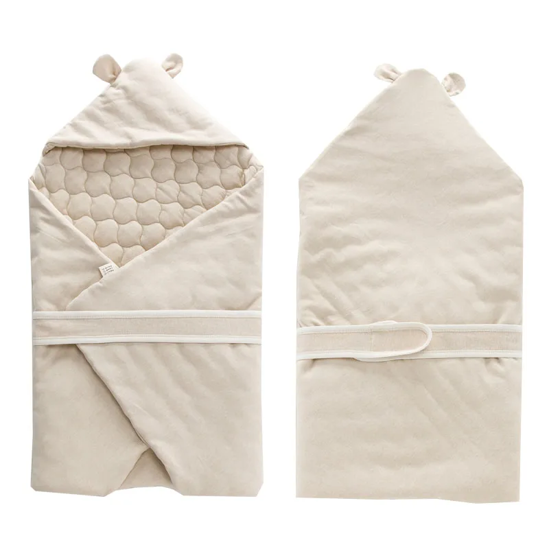 Детские для младенцев органического хлопка на плотной подкладке для девочек; сезон осень-зима; Детские облегает одеяло, новорожденных покрытием, для прогулки одеяло
