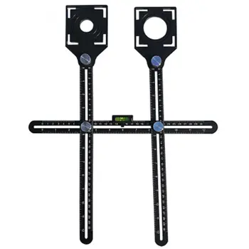 

Hot sales Double Head Folding Ruler Tile Hole Locator Universal Adjustable Masonry Glass Fixed Perforated Hand Tool