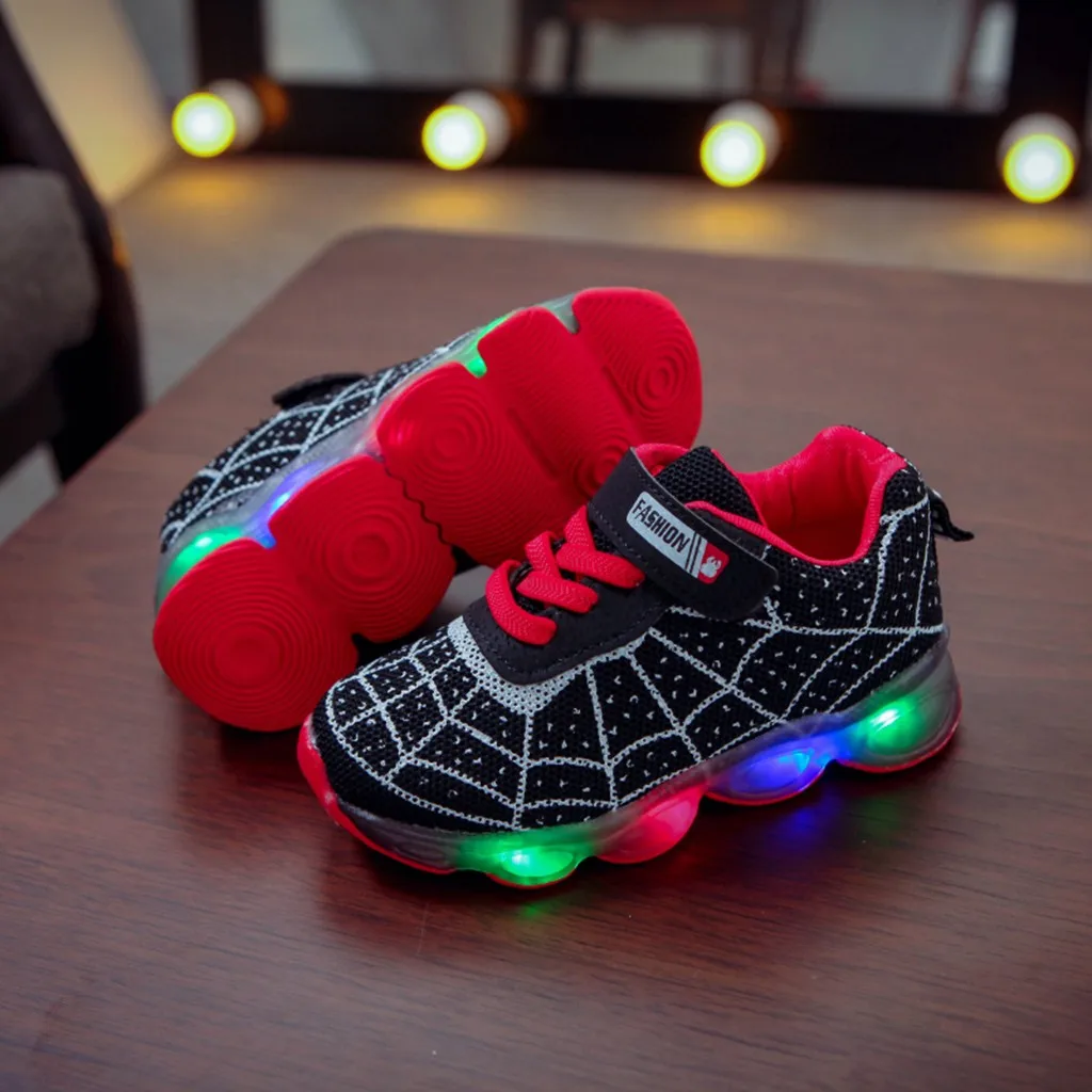 Детские спортивные кроссовки для девочек и мальчиков, светящийся светодиодный светильник, детская обувь, обувь для девочек, ботинки для девочек, детские ботинки
