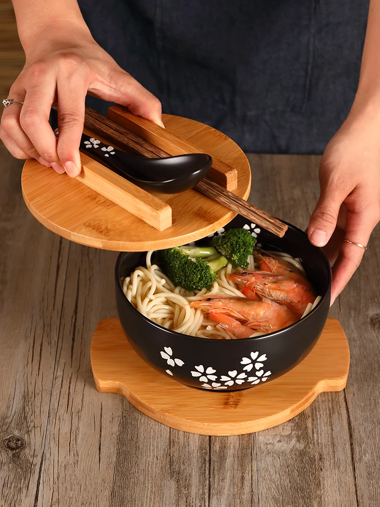 FANCITY Creative noodle wrist large ramen bowl ceramic millet porridge beef soup | Дом и сад