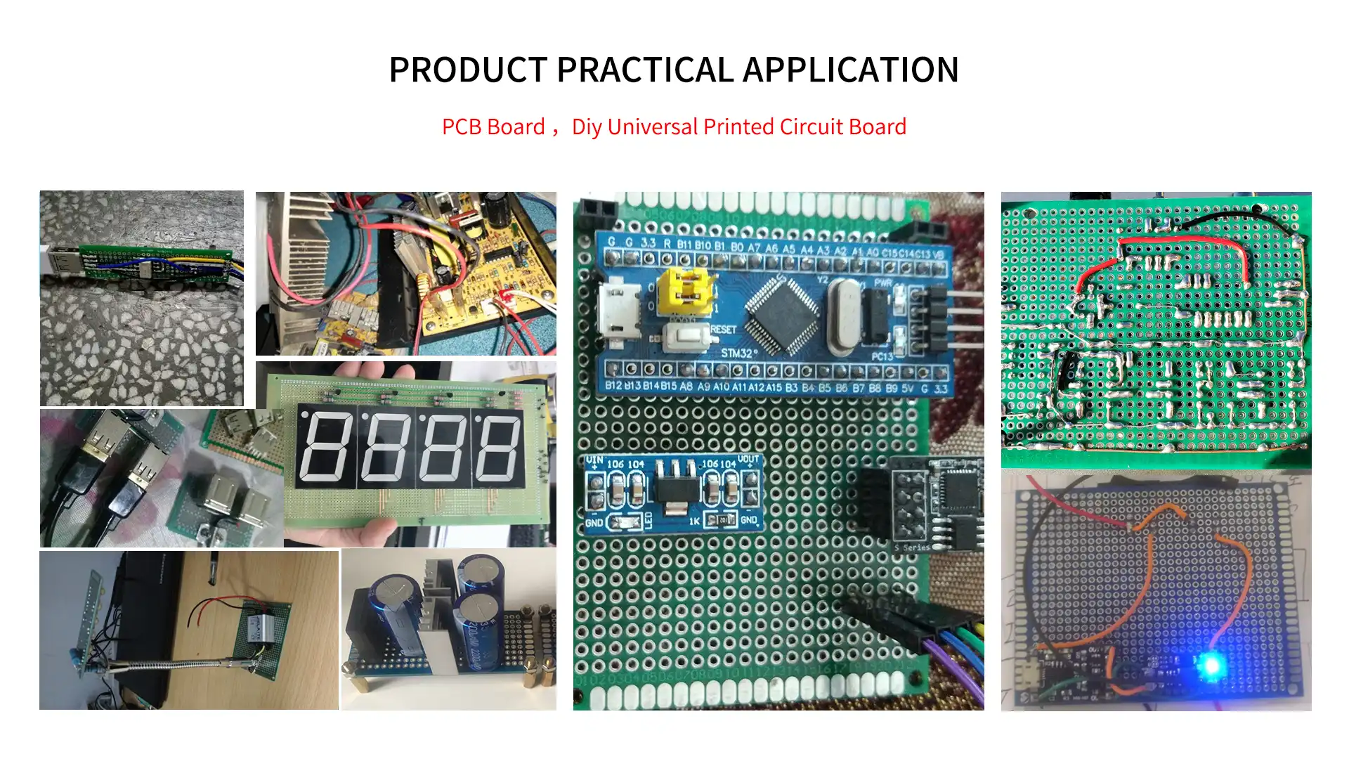 4Pcs 5x7 4x6 3x7 2x8cm Double-Side PCB Board Prototype Kit for DIY Soldering