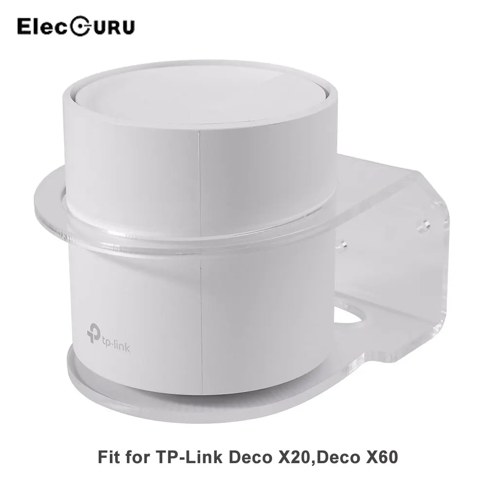 Wall Mount for TP-Link Deco X20/X25 WiFi 6 Mesh WiFi System/Deco X60/Deco W3600,Home WiFi Router Shelf Acrylic Holder Bracket ax6000 whole home mesh wi fi 6 systemspeed 1148 mbps at 2 4 ghz 4804 mbps at 5 ghzspec internal antennas 1 2 5 gbps port wan lan auto sensing