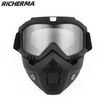 保護オートバイのフェイスマスクとゴーグルリムーバブルバイカーヘルメットフルフェイスマスクバイク用ダスト口マスク戦術バラクラバ(China)