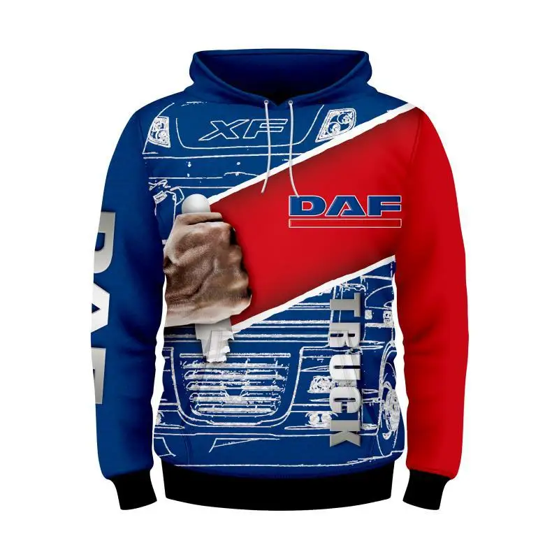 2021 New Men's Spring and Autumn DAF 3D Digital Print Hoodie Casual Fashion Harajuku | Мужская одежда