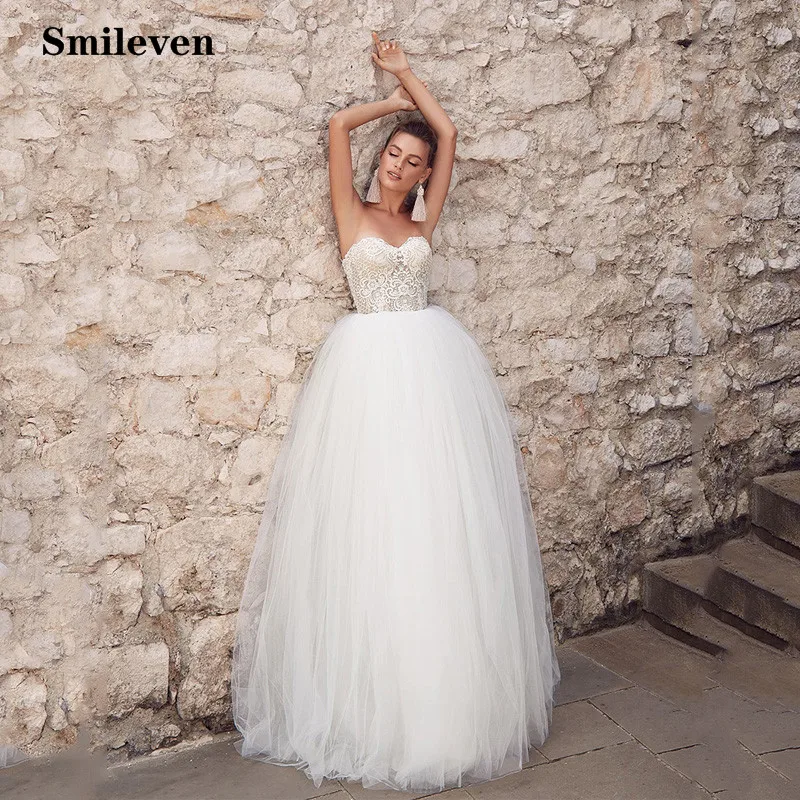 Свадебное платье Smileven в стиле бохо женское с вырезом сердечком свадебные