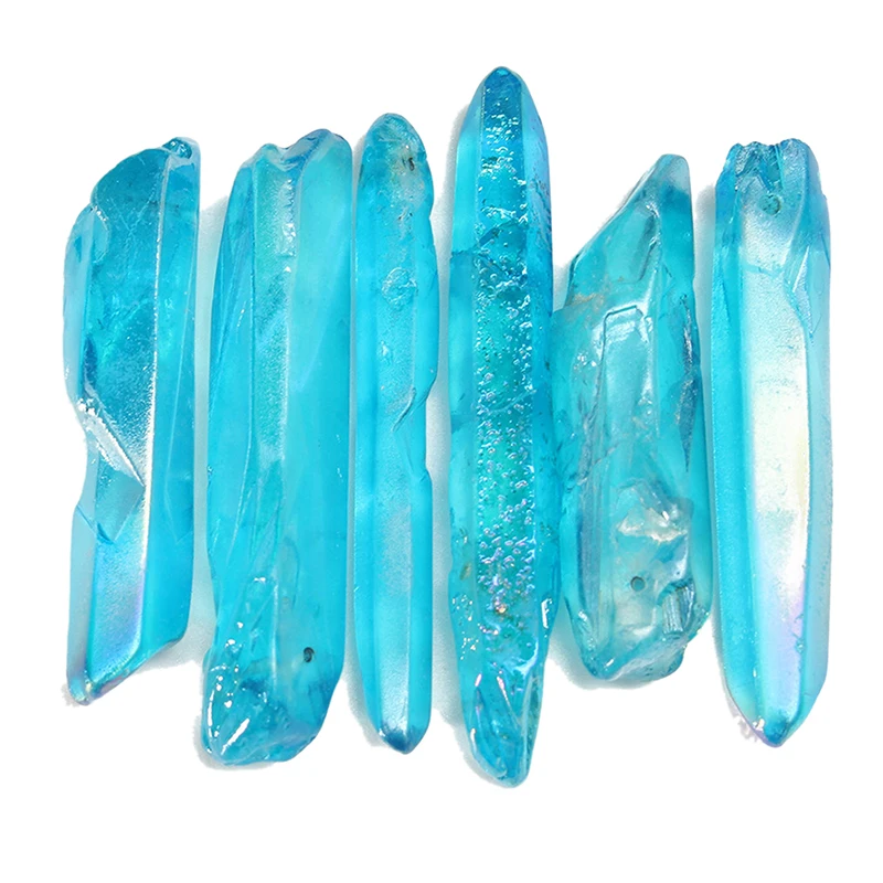 

50G VERY POWERFUL & RARE BLUE AURA LEMURIAN SEED ARTIFICIAL CRYSTAL HEALING POINT
