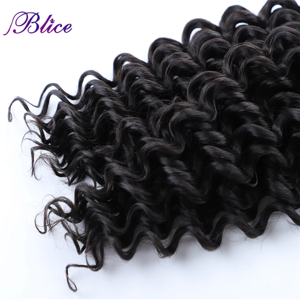 Blice Synthetic Hair Extensions No Weft Bulk Curly Hair Bundles 18"-24" 1PCS Nature Color Crochet Braiding For Women