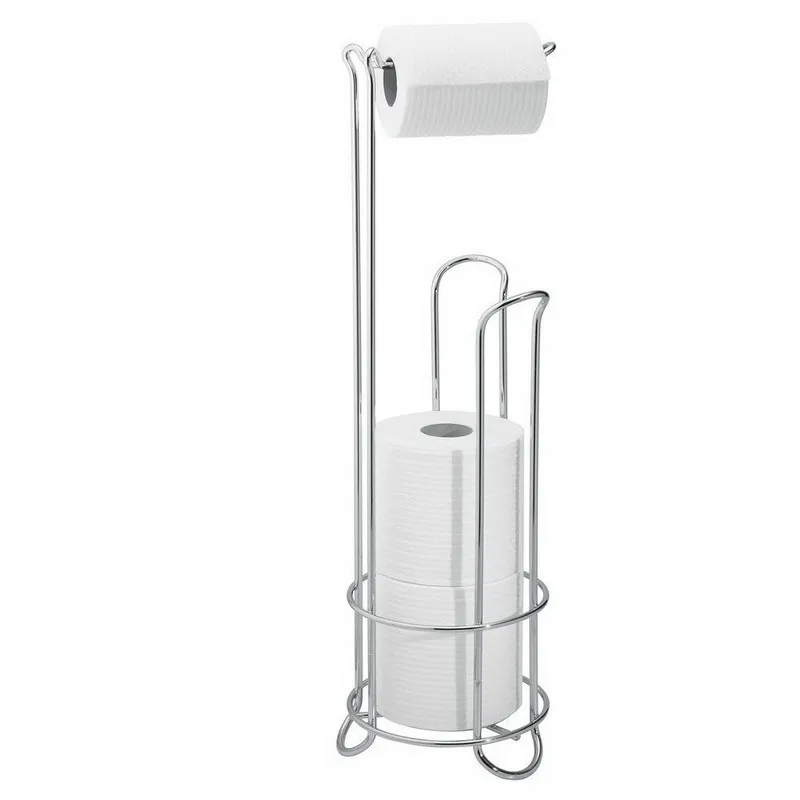 

European Style Roll Stand Popular Modern Minimalist Stainless Steel Floor Type Toilet Paper Holder
