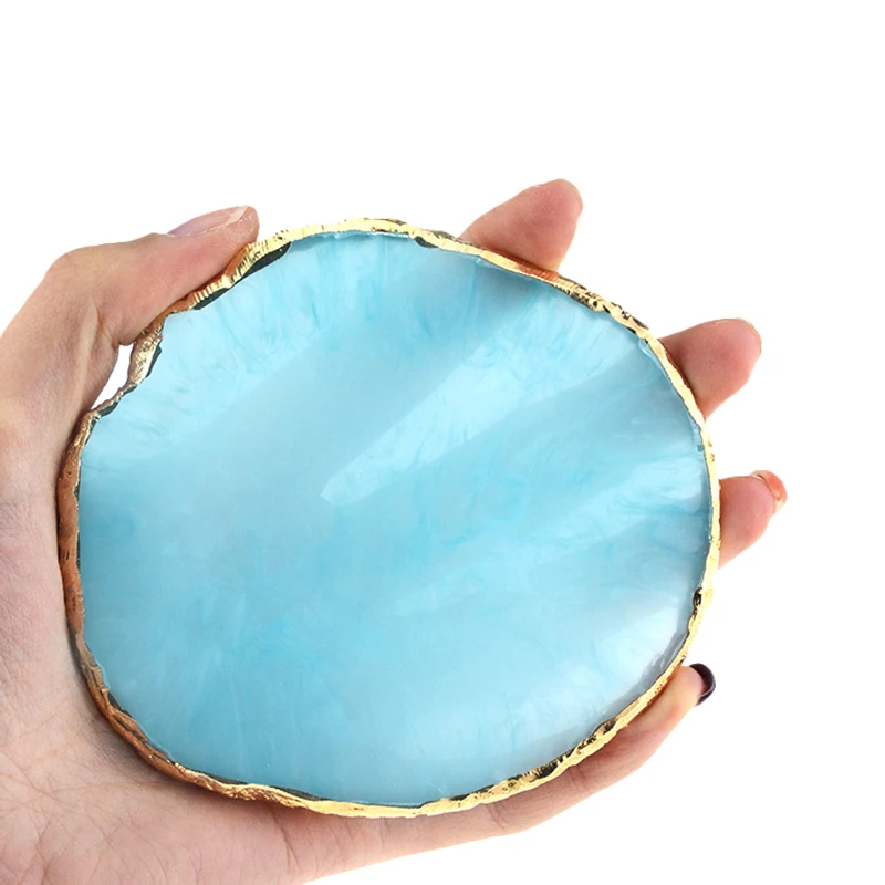 Resin storage painted palette tray jewelry display board necklace ring earrings display tray creative decoration storage box