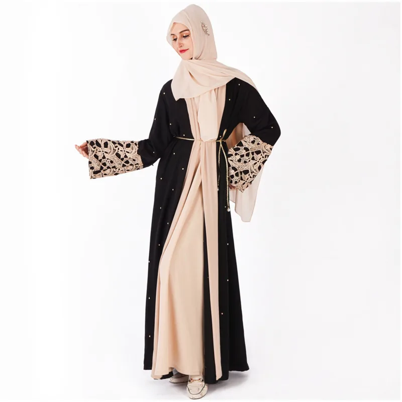 Мусульманский халат Арабский исламский одежда Женский Повседневный кафтан последний Абая Дубай хиджаб с вышивкой одежда Рамадан платья