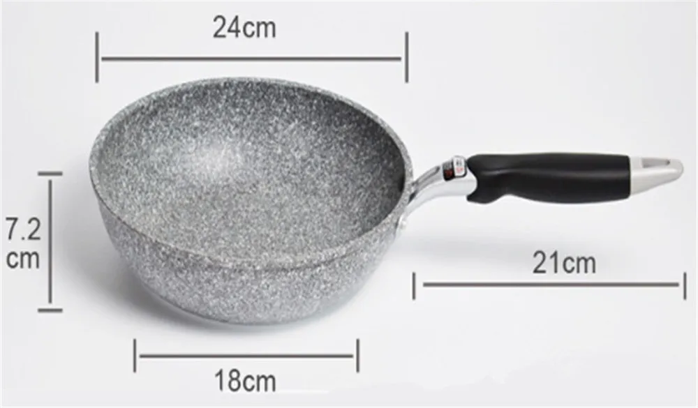 Frying Pan 28cm Wok Pan Non-stick Pan Skillet Cauldron Induction Cooker Frying Pans Pancake Pan Egg Pan Gas Stove Home Garden