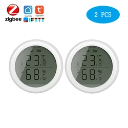 Tuya – capteur WIFI Zigbee, contrôleur de température et d'humidité, hygromètre d'intérieur, thermomètre avec écran LCD pour maison intelligente 