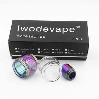 

3 in 1 set 810 clear rainbow glass for falcon king cerberus subohm zeus x RTA uforce t2 kylin v2 RTA bubble pyrex tube